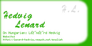 hedvig lenard business card